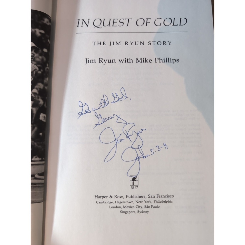 Autograped  In Quest‎ of Gold : The Jim Ryun Story  (1984,...By Jim Ryun)